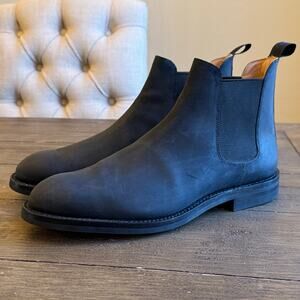 Crockett & Jones Chelsea 5 Black Rough-Out Suede Men's US 9.5 UK 8.5 Modern